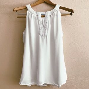 Skies are Blue Ivory Sleeveless Blouse